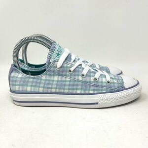 Converse Chuck Taylor All‎ Star Blue White Plaid Youth 3